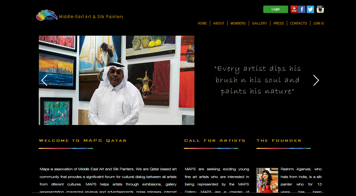 MAPS Artists & Painter Website Qatar